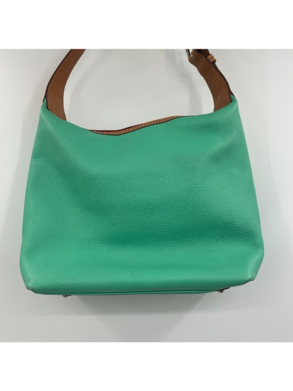 Dooney & Bourke Pebble Grain Paige Sac Hobo Bag in Carribean Green - Picture 4 of 8